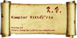 Kampler Viktória névjegykártya